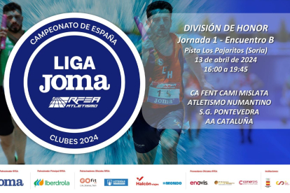 Cartel anunciador de la primera jornada de clubes División de Honor masculina que se disputa el sábado en Soria