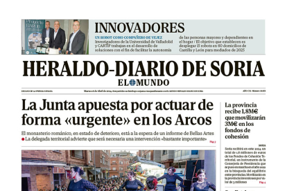 Portada de Heraldo Diario de Soria del 16 de abril de 2024.