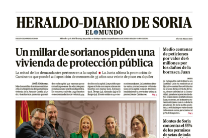 Portada de Heraldo Diario de Soria del 17 de abril de 2024
