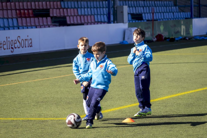 El fútbol base del equipo entrena en la Ciudad Deportiva