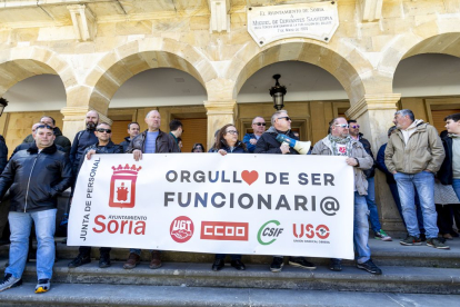 Protesta de los trabajadores municipales