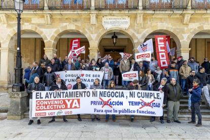 Protesta de los trabajadores municipales