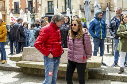 La manifestación sindical atrajo a más de 450 personas