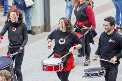 La manifestación sindical atrajo a más de 450 personas