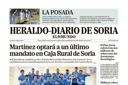 Portada de Heraldo Diario de Soria del 3 de mayo de 2024.