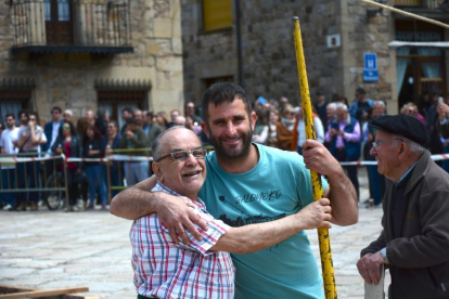 Salduero levanta su pino mayo de 2024, todo un símbolo de la comarca de Pinares.