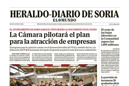 Portada de Heraldo Diario de Soria del 8 de mayo de 2024