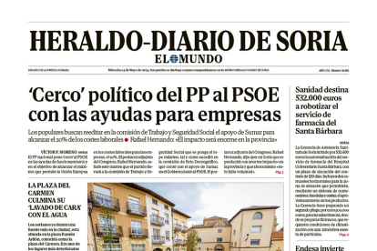 Portada de Heraldo Diario de Soria del 15 de mayo de 2024