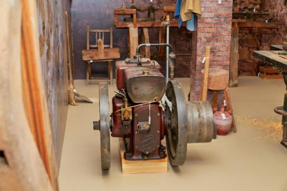 Imagen de la última exposición en el Numantino, que ha recreado una carpintería antigua.