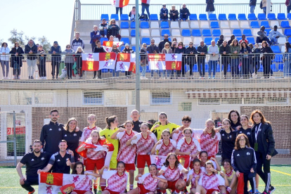 El combinado regional de Castilla y León sub-15 durante una de las fases previas del torneo.