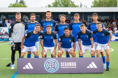 Once del Utebo C.F. que el pasado domingo saltó al terreno de juego ante el Numancia.