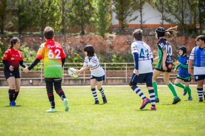 Los más pequeños aficionados al rugby han disfrutado en Soria de un torneo de canteras.