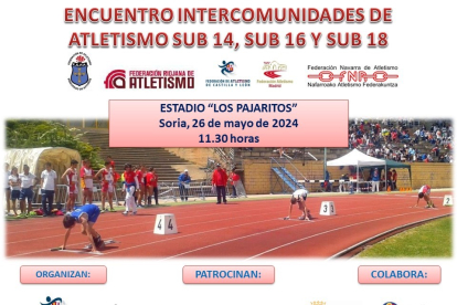 Cartel del Campeonato Intercomunidades de Atletismo.