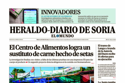 Portada de Heraldo Diario de Soria del 4 de mayo de 2024.