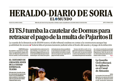Portada de Heraldo Diario de Soria del 5 de junio de 2024.