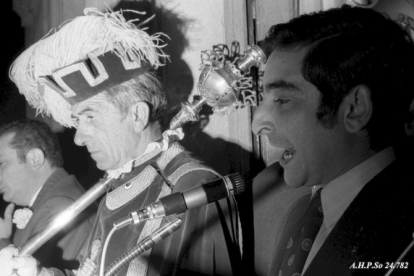 El Pregón en Soria en 1971 con Gabriel Cisneros.