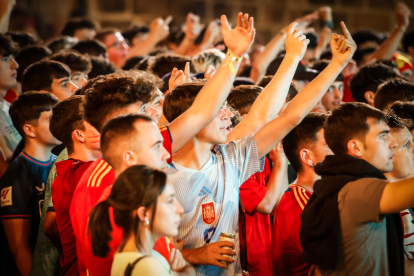 Explosión de alegría por la clasificación de la selección.