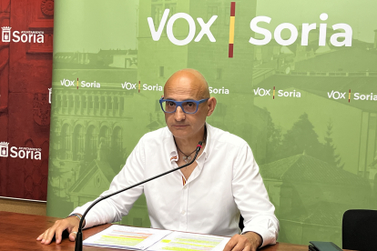 El portavoz de Vox en el Ayuntamiento de Soria, Fernando Castillo.