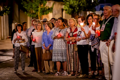 La procesión a su llegada a la Iglesia del Carmen