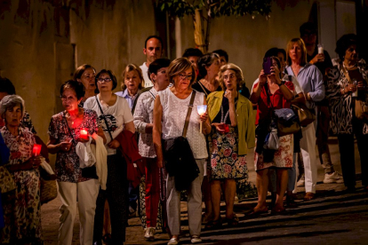 La procesión a su llegada a la Iglesia del Carmen