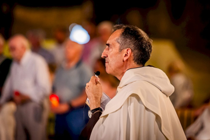 La procesión a su llegada a la Iglesia del Carmen