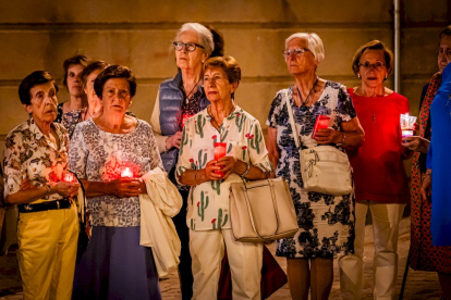 La procesión a su llegada a la Iglesia del Carmen