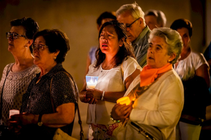 La procesión a su llegada a la Iglesia del Carmen