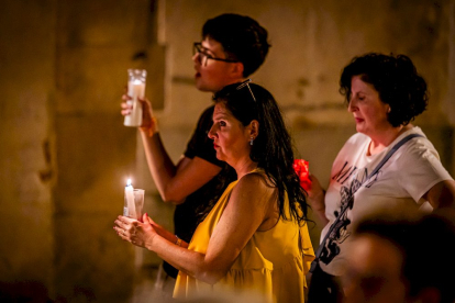 La procesión a su llegada a la Iglesia del Carmen