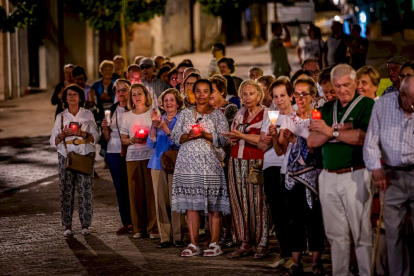 La procesión a su llegada a la Iglesia del Carmen