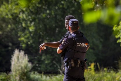 El operativo se desarrolla frente al peñón, junto a la fábrica de harinas