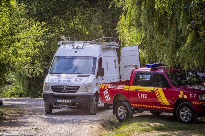 El operativo se desarrolla frente al peñón, junto a la fábrica de harinas