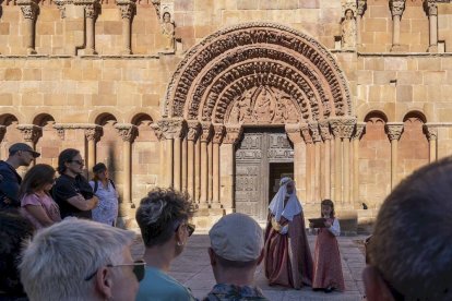 Los actores se encontraban en los principales monumentos de Soria