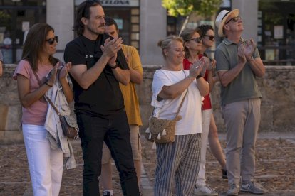 Los actores se encontraban en los principales monumentos de Soria