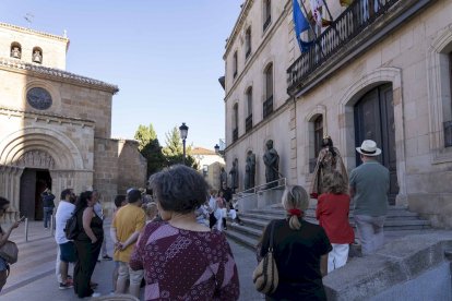 Los actores se encontraban en los principales monumentos de Soria