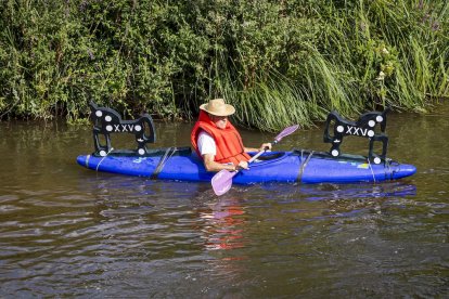 Los piraguistas en el Río Duero