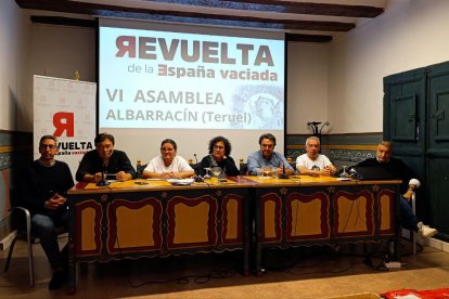 Representantes de la España Vaciada en Albarracín.