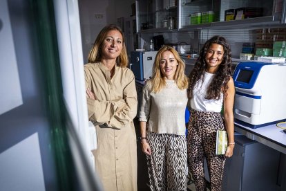 Zoraida Verde, Ana Fernández y Andrea Giaquinta, investigadoras de la UVA en Soria.