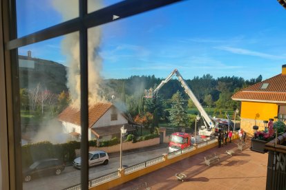 Incendio en una casa de Garray.