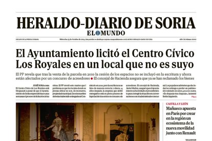 Portada de Heraldo Diario de Soria del 23 de octubre de 2024