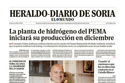 Portada de Heraldo Diario de Soria del 24 de octubre de 2024