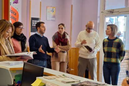 Un grupo de concejales durante la visita a La Calve el pasado mes de enero.