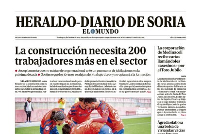 Portada de Heraldo Diario de Soria del 27 de octubre de 2024.