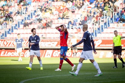 El Numancia se mantiene líder con un gol de Bonilla.