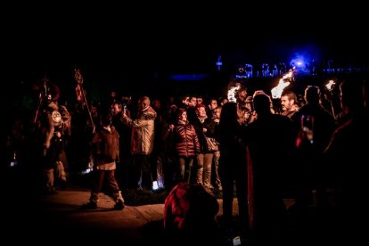 El pueblo de Garray se sumergió en la oscuridad