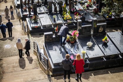 El cementerio de la capital durante la mañana del 1 de noviembre.