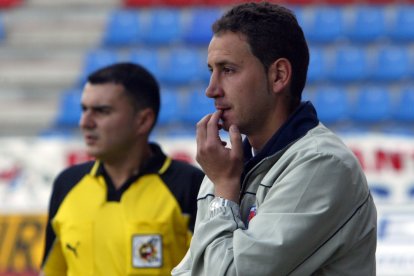 Pablo Machín durante el encuentro de aquel dos de junio de 2007 en Los Pajaritos ante el Escobedo.