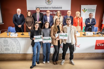 Los ganadores de los Premios Cátedra de Caja Rural de Soria.