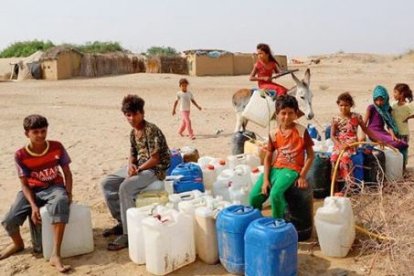 Pueblo en África en una foto de Unicef