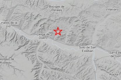 Señalización del seísmo en la página del IGN.