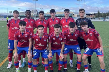 Once inicial del Numancia Juvenil que ha goleado al Puente Castro.